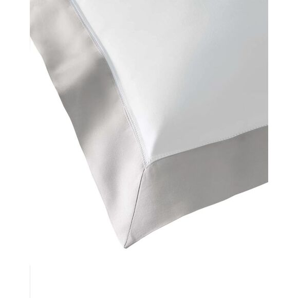 Ralph Lauren Home Organic Cotton Sateen Border Euro Sham Platinum - NWT $185